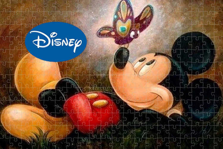 Disney 300/500/1000 Pieces Cartoon Game DIY Wooden Puzzle Mickey Minnie Mouse Model Assembled Jigsaw Puzzle Educational Toys Kids Gifts Z250417