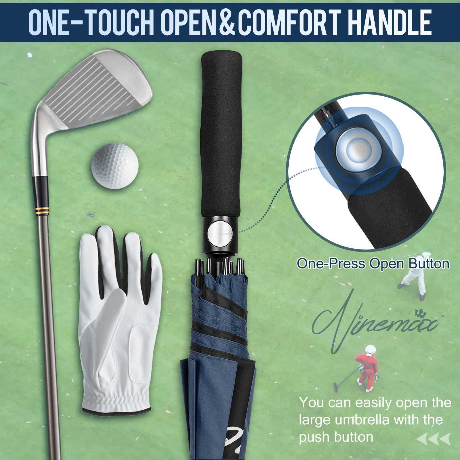 Automatic Open Extra Large Umbrella 157 cm Double Canopy Sun Protection Ultra Rain Wind Resistant Stick Umbrellas C251117