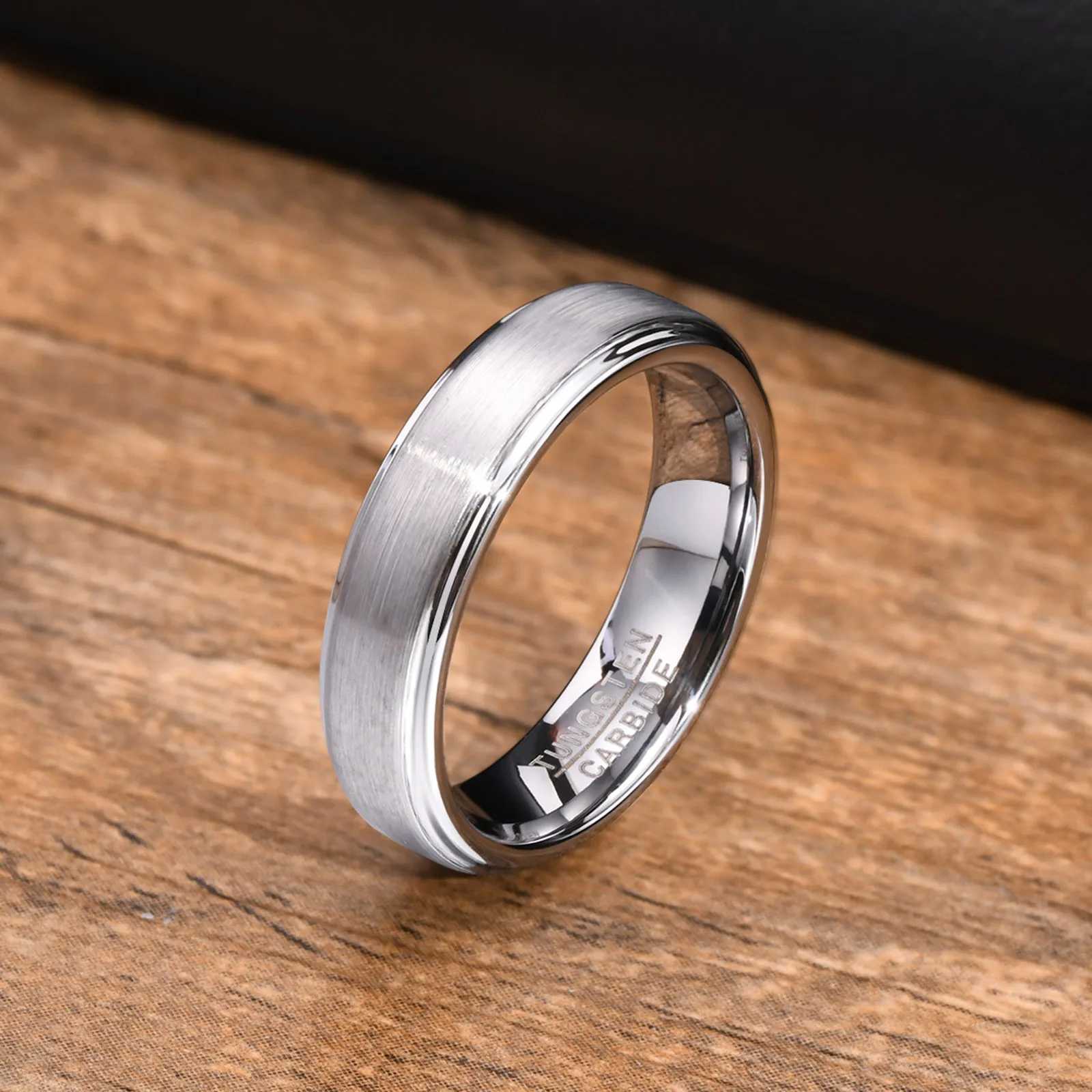 Vnox 5mm mens basic ring scratch resistant tungsten wedding ring simple classic mens bridal jewelry certification W250417