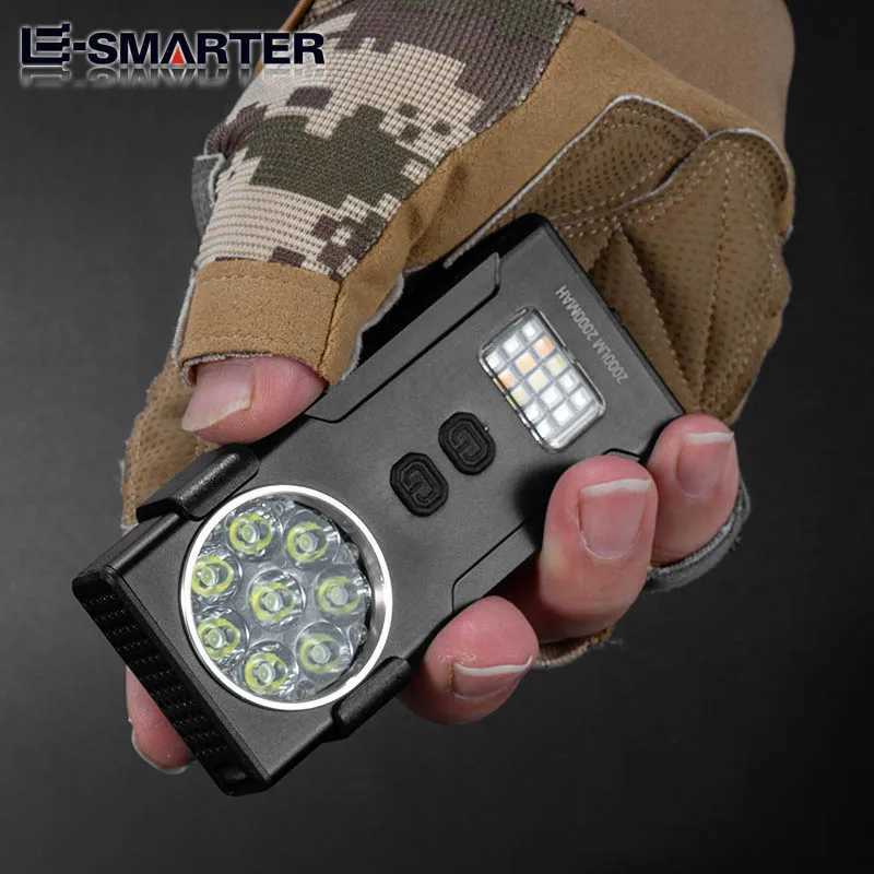 Mini LED EDC Keychain Flashlight Rechargeable Portable Work Light Outdoor Emergency Torch With Magnet Clip Camping Lanterns M251117