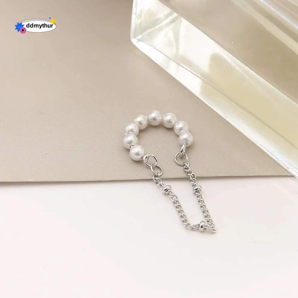 1PC Fashion Sier Pearl Clips Ear Cuff For Women Men Non-Piercing Fake Cartilage Wrap Earrings Wholesale Jewelry Girl Gift ddmythur