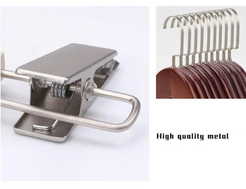 10Pcs/set Adult Child Extra-Wide Solid Wood and Metal Hook Wooden Hangers With Notches Non-slip Metal Hook for Clothes C251117