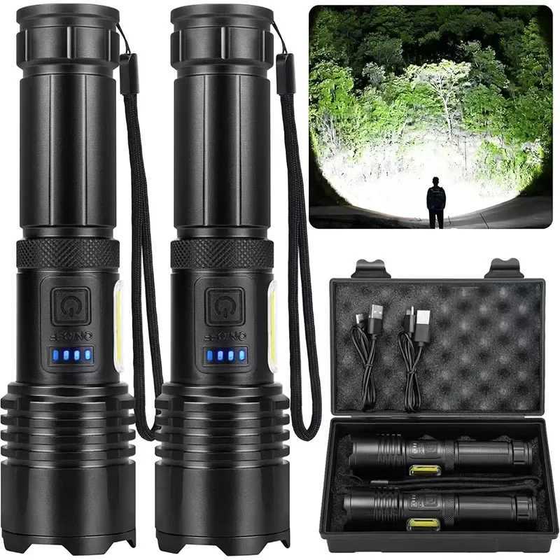High Power Rechargeable Flashlight Ultra Powerful Led Torch Light Built-in Battery Tactical Flashlight For Outdoor Camping M251117