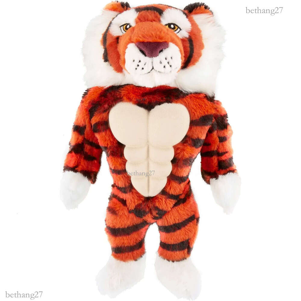 Frisco Tiger Muscle Plush Squeaky Dog Toy