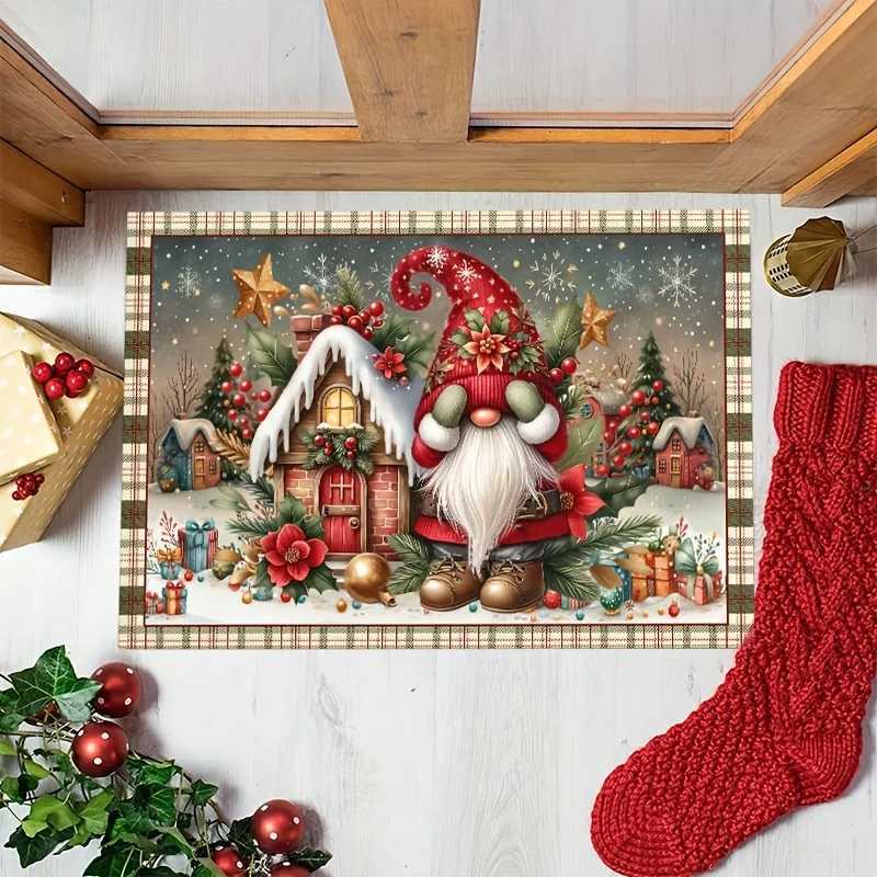 VIKAMA Cartoon Santa Claus Carpet Christmas Carpet Doormat Outdoor Carpet Welcome Mat Living Room Carpet Rug For Bedroom Home DeM251117