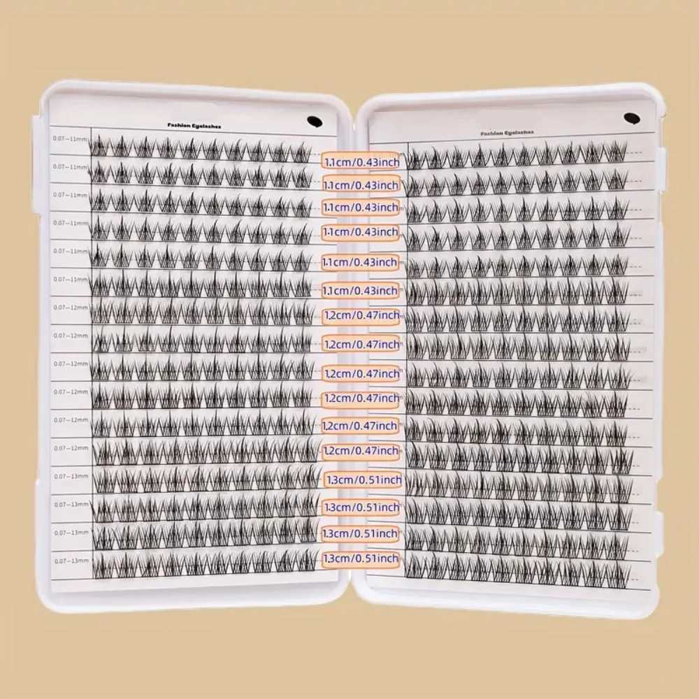 320pcs DIY Anime cluster eyelash Book - Feather Cross Style extension reuse mixed length natural eyelashes to create an amazinT251117