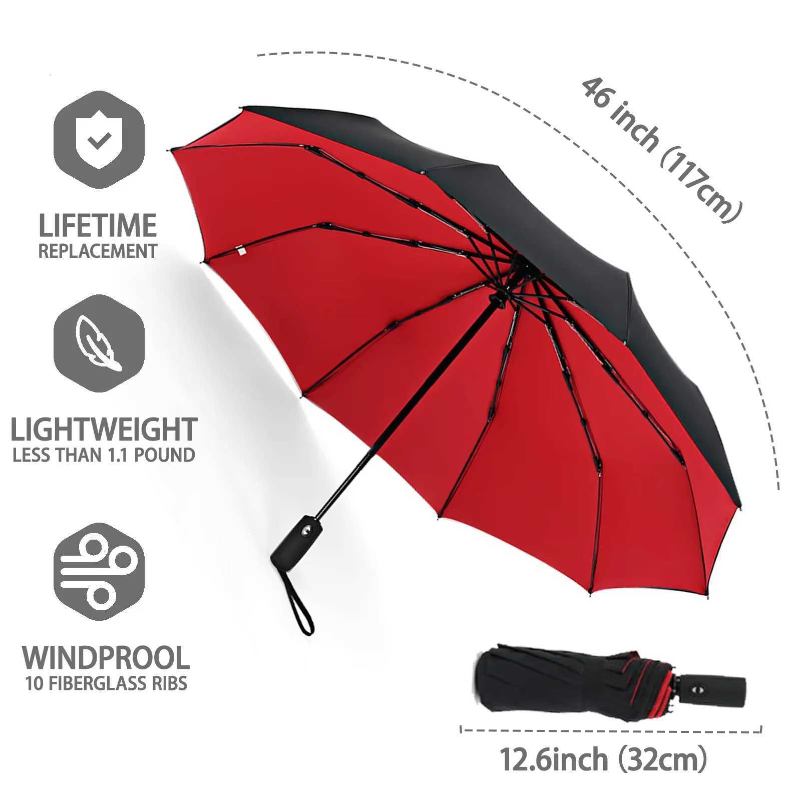 Windproof and sun protection umbrella folding umbrella thickened double layer 10 bone automatic umbrella business gift umbrella C251117