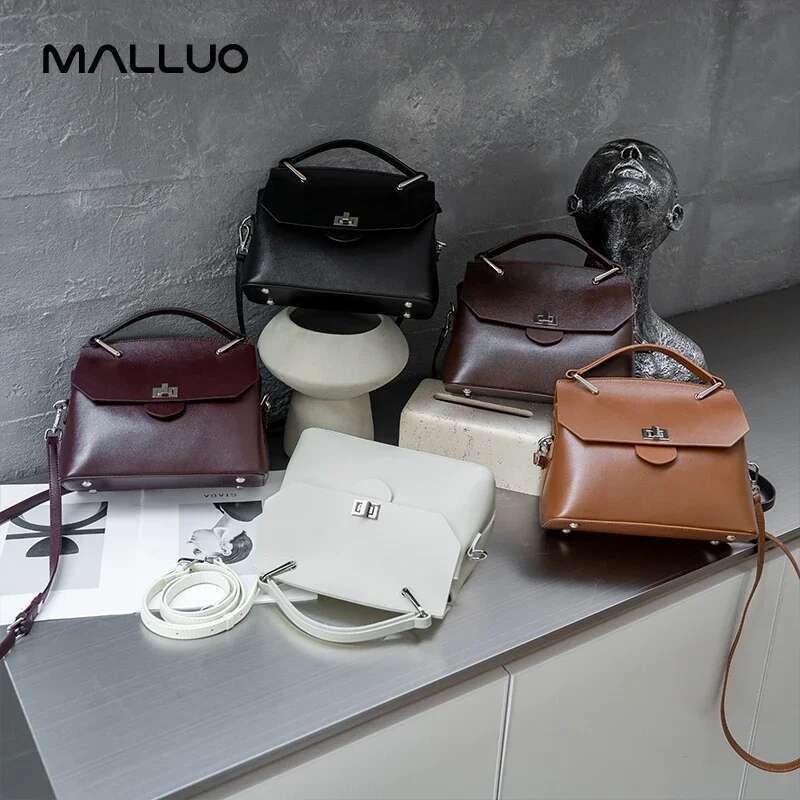 Woman's Cow Real Leather Shoulder Bag Female Retro Casual Cowhide Crossbody Bags Ladies Fashion Classics Versatile Handbags Lady