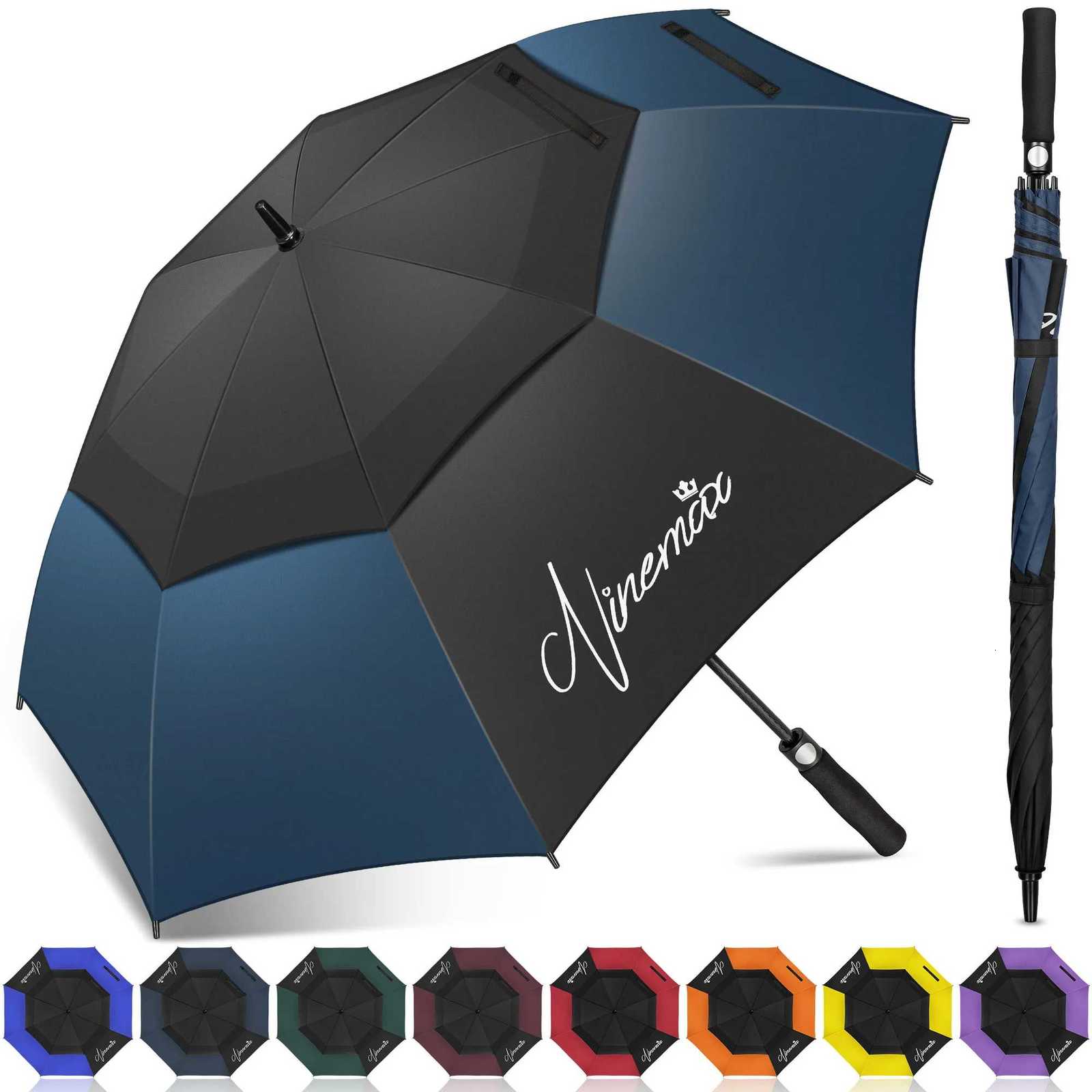Automatic Open Extra Large Umbrella 157 cm Double Canopy Sun Protection Ultra Rain Wind Resistant Stick Umbrellas C251117