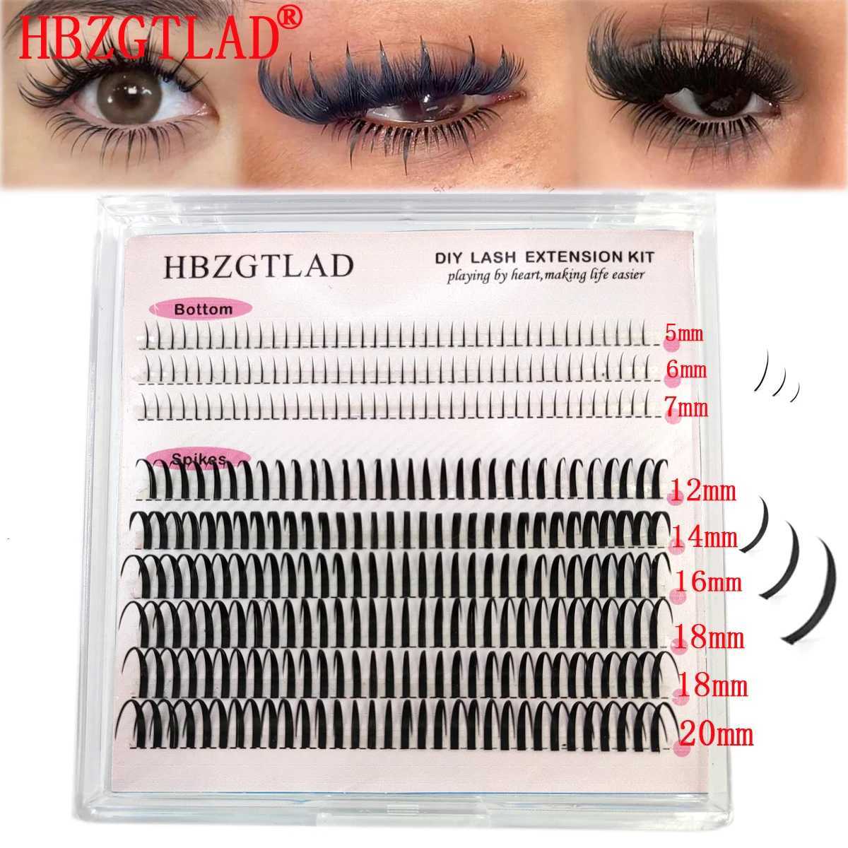 HBZGTLAD eyelash 80D/100D eyelash cluster with bottom and spiky volume DIY anime eyelash cluster extends eyelashesT251117