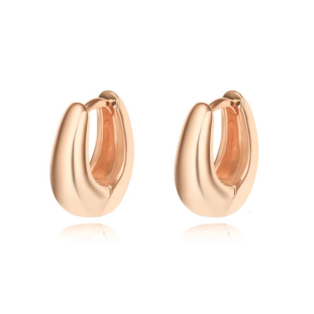 18K Gold Plated Hoop Earrings 925 Sterling Silver High End Polished Chunky Trendy for Weddings and Parties Gift