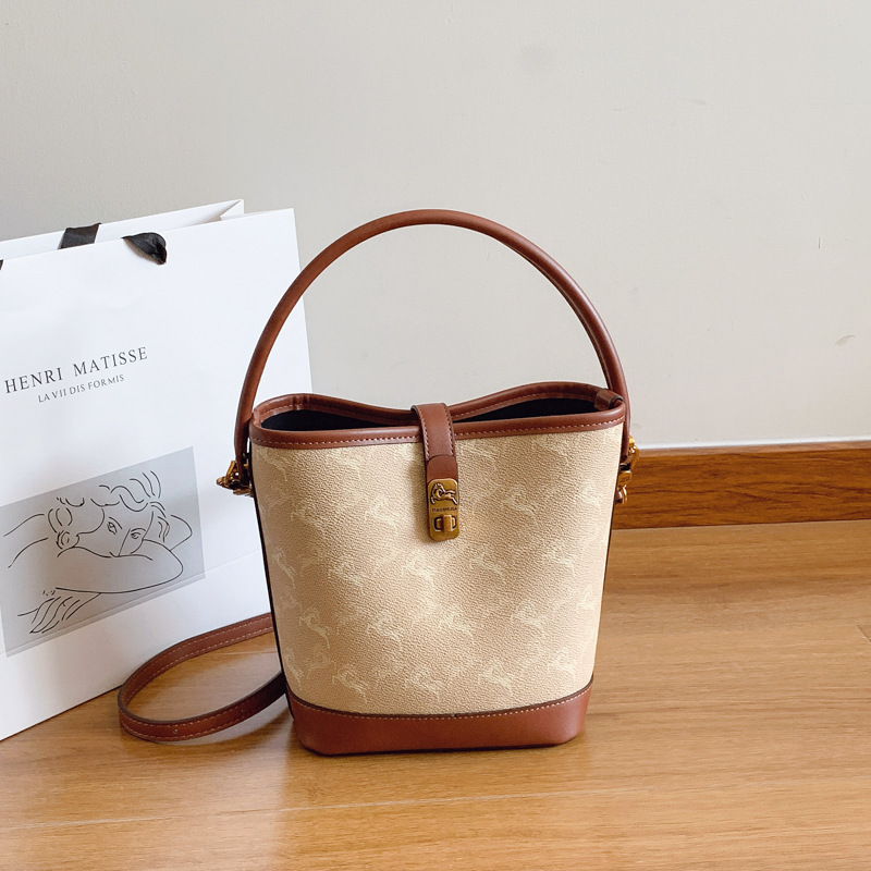 Free shipping bag, women's elegant bucket bag, versatile and fashionable single-shoulder crossbody bag for ladies 2025s hot