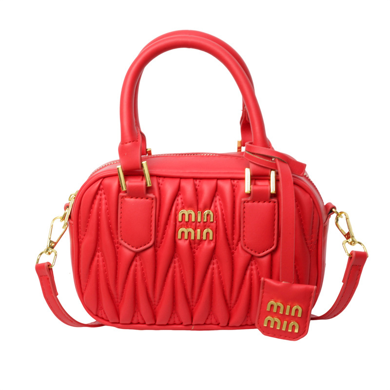 designer bag 2025 new Women's textured bag versatile, niche wrinkled handbag Popular and trendy explosive item this year Single-shoulder and cros