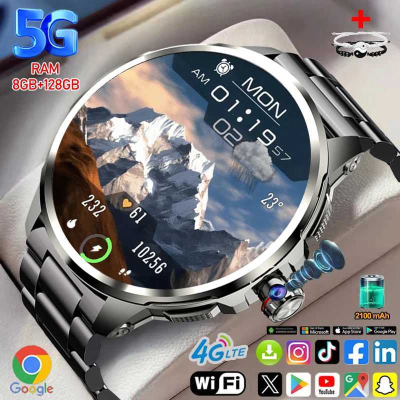 5G/4G Full Netcom 8GB128GB RAM Smart Watch 195 inch 720720 AMOLED 2100mah Battery 900W Camera GPS WIFI Google APPS SmartwatchM251117