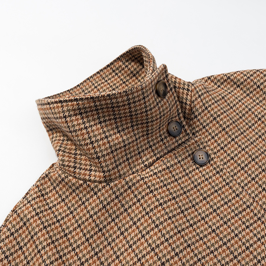 2025 Autumn and Winter New Womens Casual Houndstooth Short Jacket A77-5310 251018