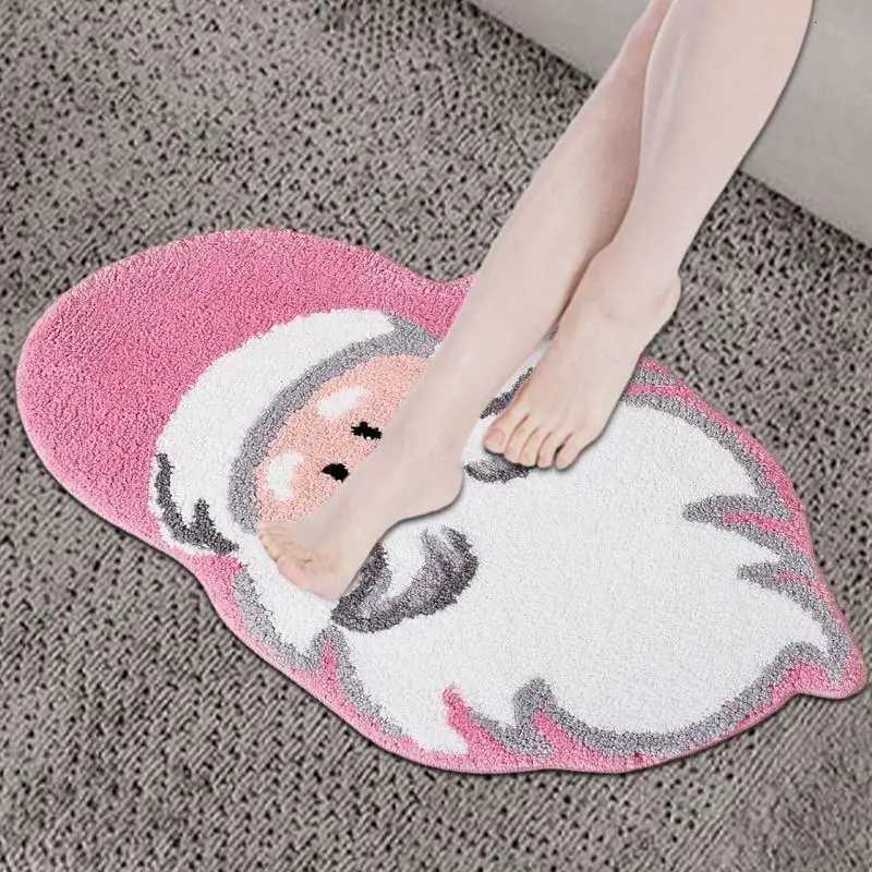1pc Anomalous Floor Mat Santa Claus Christmas Tree Bathroom Floor Mat Living Room Entrance Door Mat Holiday Decoration CarpetM251117