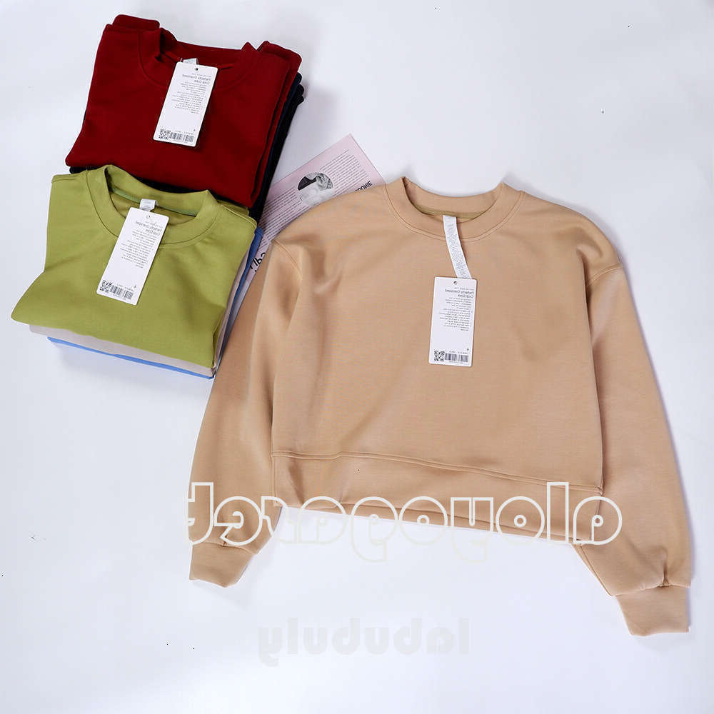 2025 Women Oversized Crew Neck luluity lemoner Sweatshirt set Workout set Top Yoga Gym luluity lemoner Shirt jaket Long Sleeve Blouse shirt 11.13