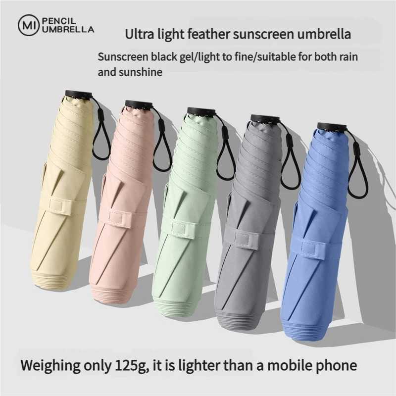 Ultra-Light 140g Portable Umbrella Unisex Compact UV Protection Sunshade High Aesthetic Dual-Purpose Sunny/Wet Weather Umbrella C251117