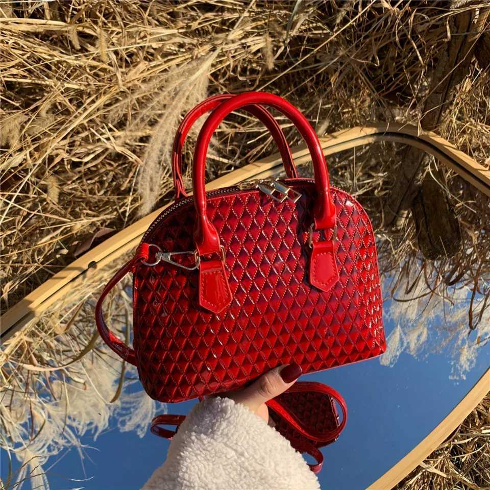 Geometric Pattern Mini Shoulder Bag - Stylish Top Handle Crossbody for Womens ShoppingW251117