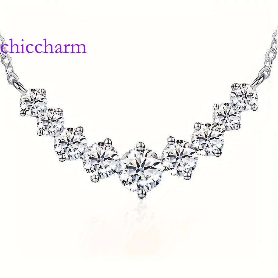 Women's Moissanite Pendant Necklace 0.5 -7.6 Carats