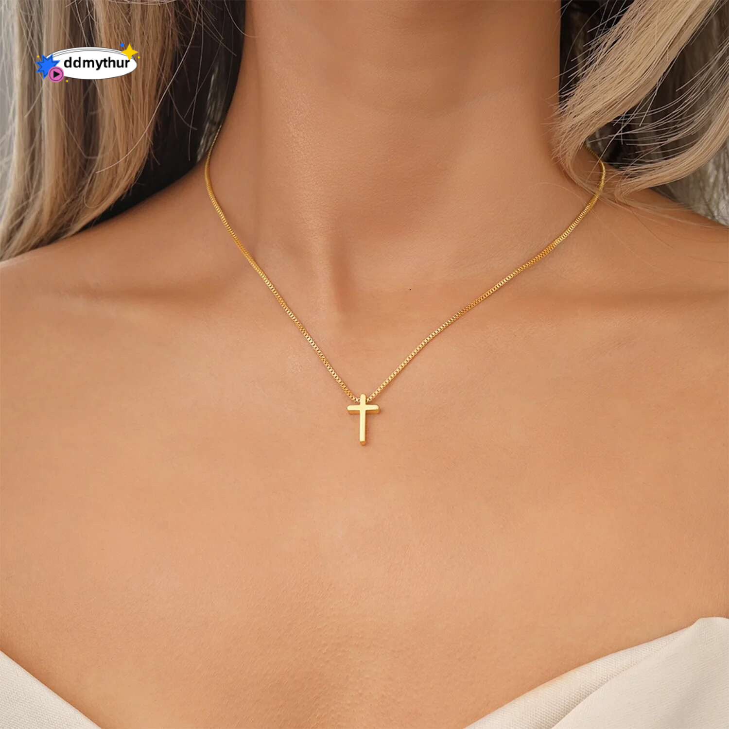 Personality Crosses Necklace Chain On The Neck Stainless Steel Necklaces For Men Women Accessories Fashion Jewelry ddmythur