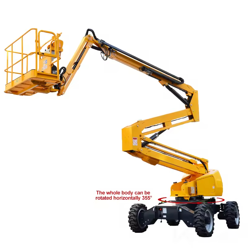 WEMET Stainless Steel Articulated Lift Cherry Picker, designed for boom lifts to tow aerial work platforms.