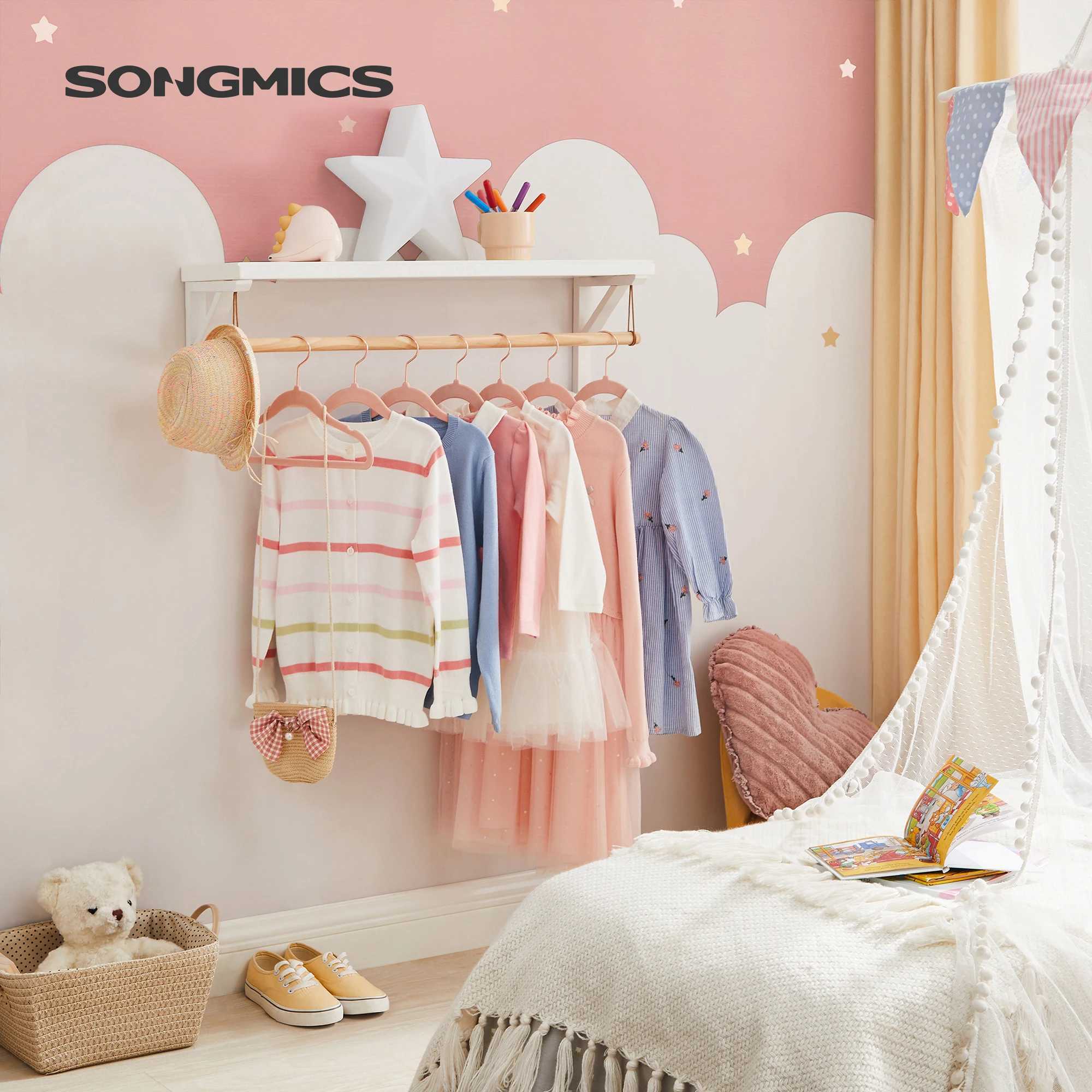 SONGMICS Baby Hangers 50 Pack Kids Hangers for Closet 118 x 81 Inches Rose Gold 360 Swivel C251117