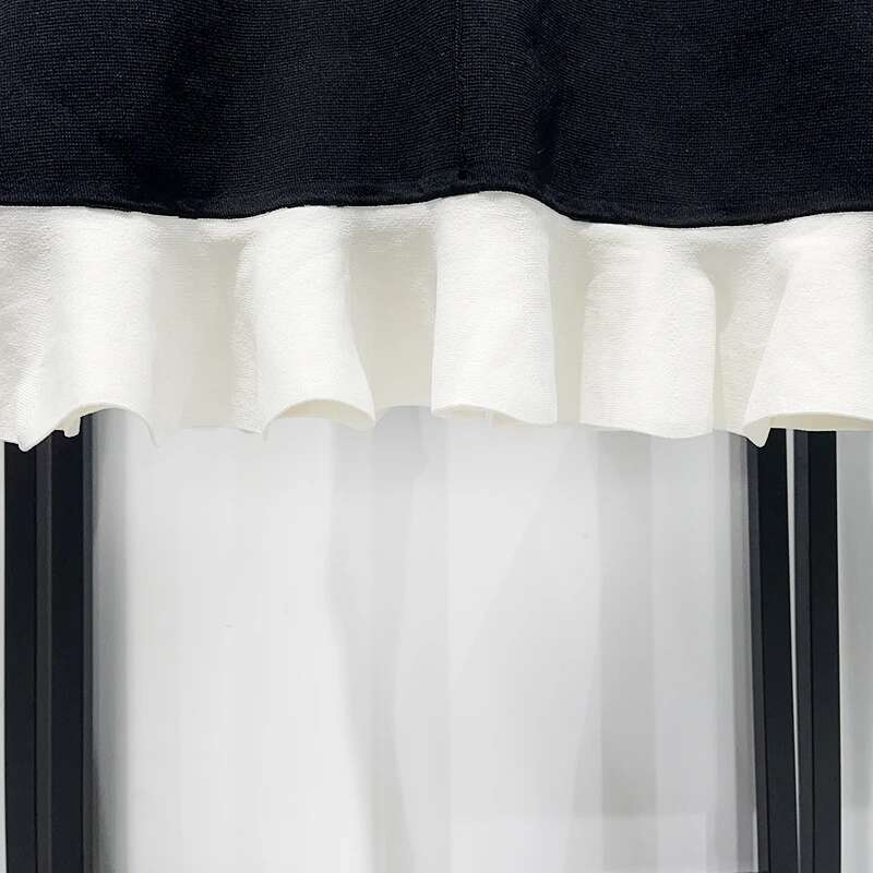 Faux Pearl Embellished-Neck Mini For Women Ruffled Hem Knitted Sleeveless Elegant Spring Dress 2025