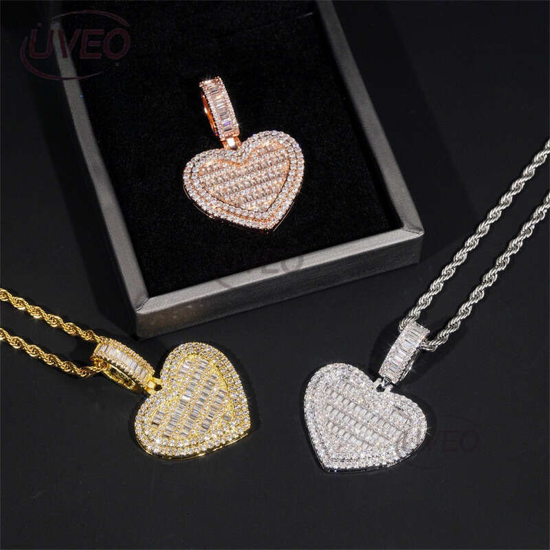 Sterling Silver VVS Iced Out Gold Jewelry Moissanite Cuban Ring Hip Hop Pass Diamond Tester Cuban Link Chains Pendant Fashion High Quality Gift Moissa