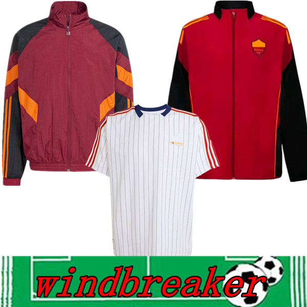 25 26 Special edition AS Training suit soccer tracksuits ABRAHAM 2025 2026 PAREDES DYBALA MANCINI ZALEWSKI EL SHAARAWY ROME tracksuit embroidery windbreaker Fan