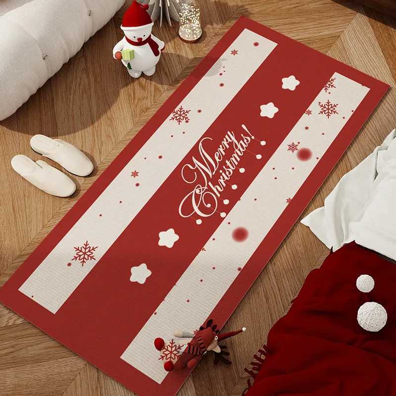 Christmas Carpet Vintage Dirt-resistant Non-slip Living Room Bedroom Kid Room Doormat 2025 Entrance Floor Decor Mat Tapis SalonM251117