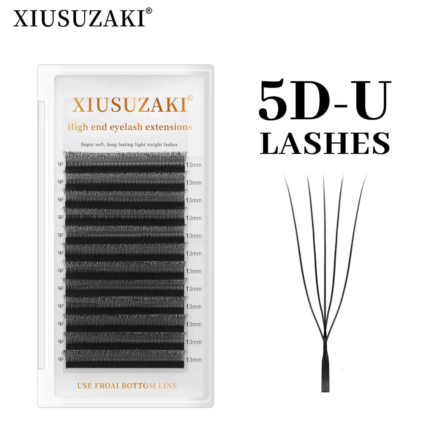 XIUSUZAKI U Shape 5DW Lashes Extensions Matte Black U 5DW Eyelash Extensions Premade Fans Volume False Lashes Mink EyelashesT251117
