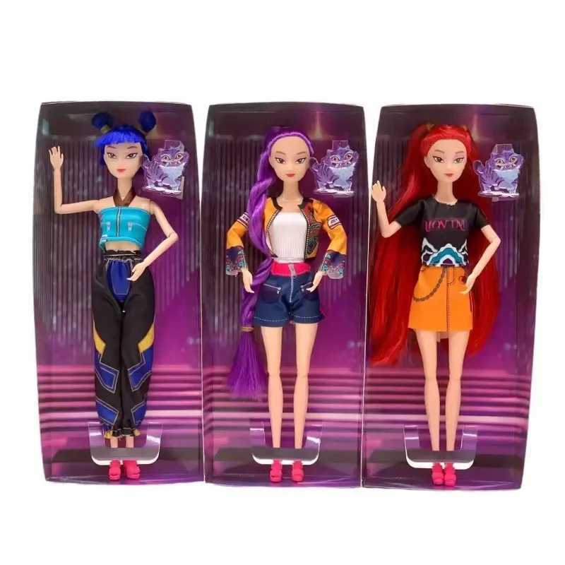 30cm K-Pop Demon Hunters Anime Kpop Girl Group Rumi Zoey Mira Action Figures Vinyl Figurines Model Dolls Girls Xmas Gift C251117