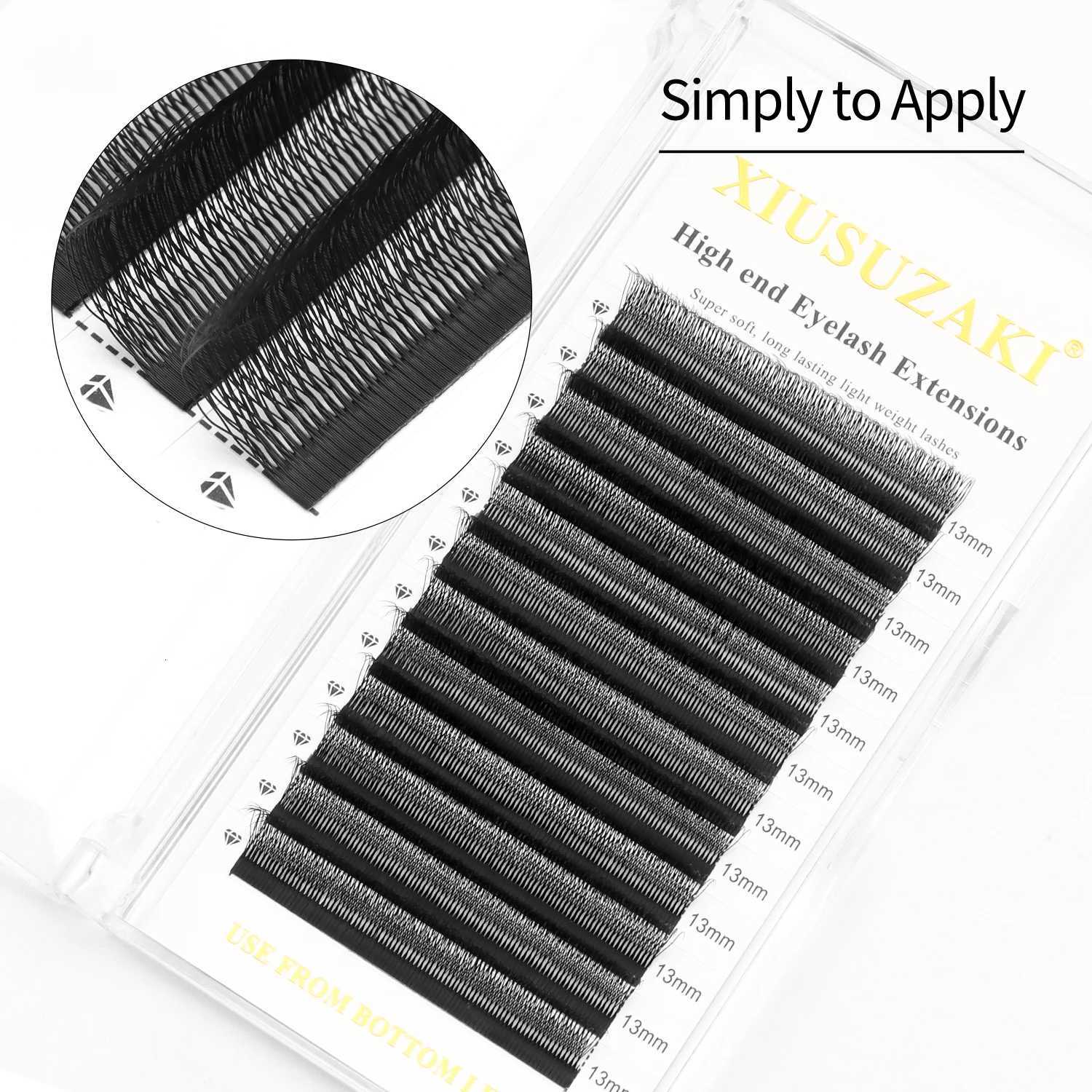 XIUSUZAKI U Shape 5DW Lashes Extensions Matte Black U 5DW Eyelash Extensions Premade Fans Volume False Lashes Mink EyelashesT251117