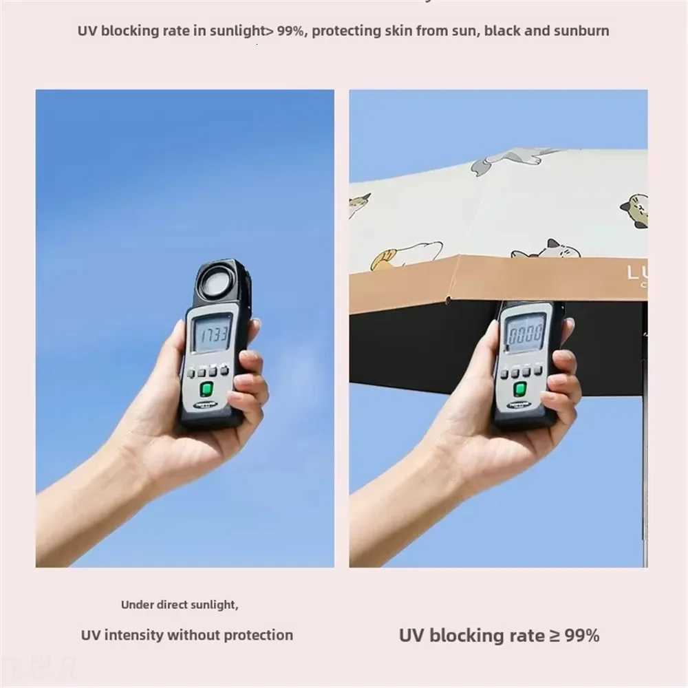 Cute Cat Claw Handle Umbrella Patio Umbrella UV for Sun and Rain Parasol Umbrella Woman Girl Gift C251117