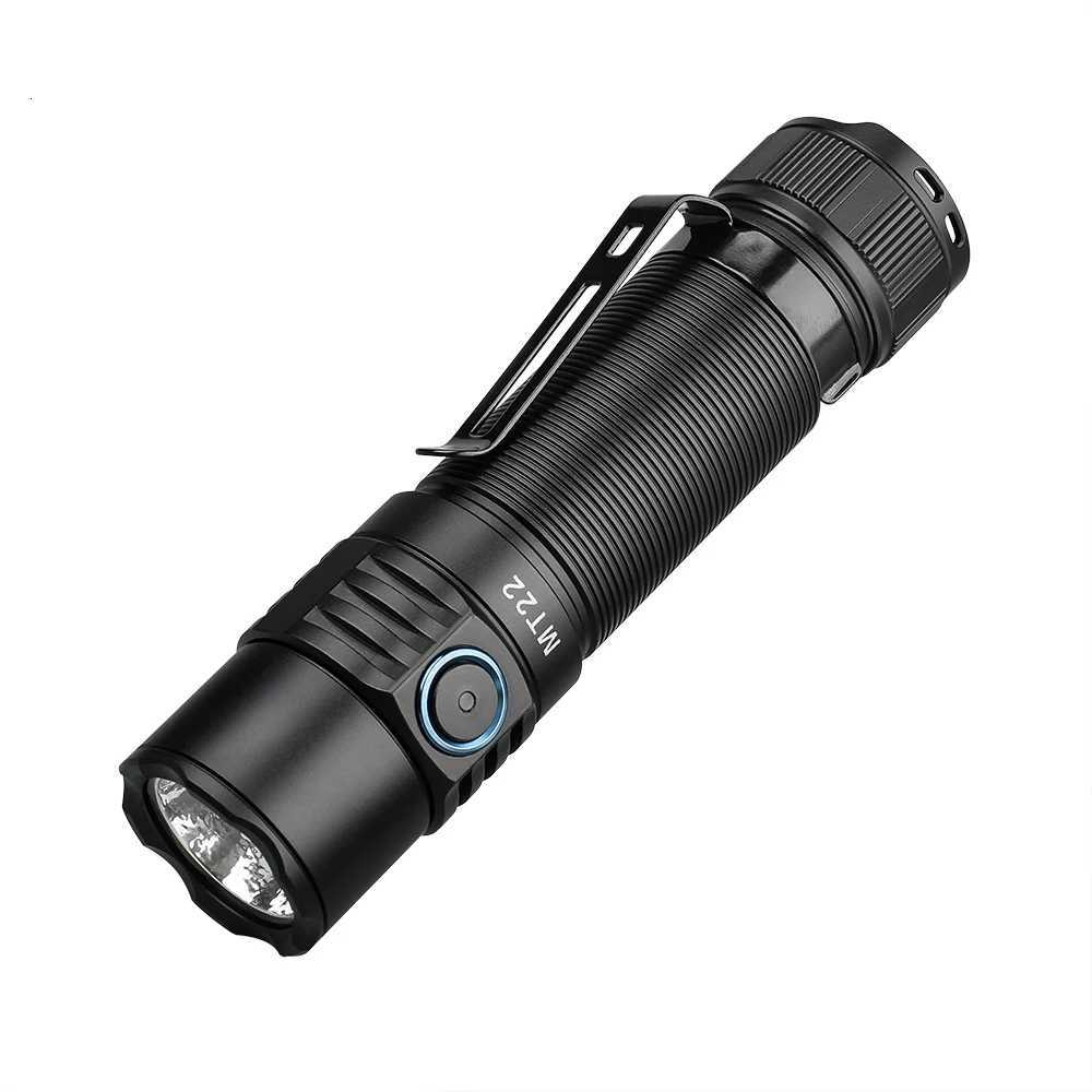 Trustfire MT22 Rechargeable EDC LED Flashlight 2250Lumen Powerful Type C USB Charging Torch 18650 Work Light Power Bank Function M251117