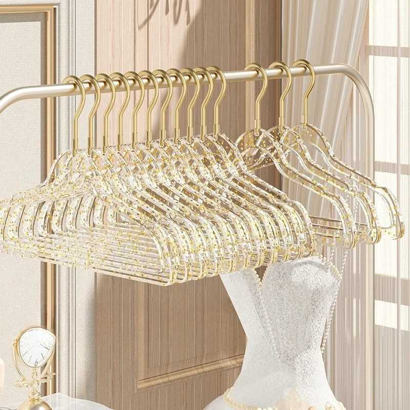 Acrylic Transparent Glitter Hanger Clothes Non-slip Rack Dry and Wet Wardrobe Home Storage Organization Space Saving Hanger C251117