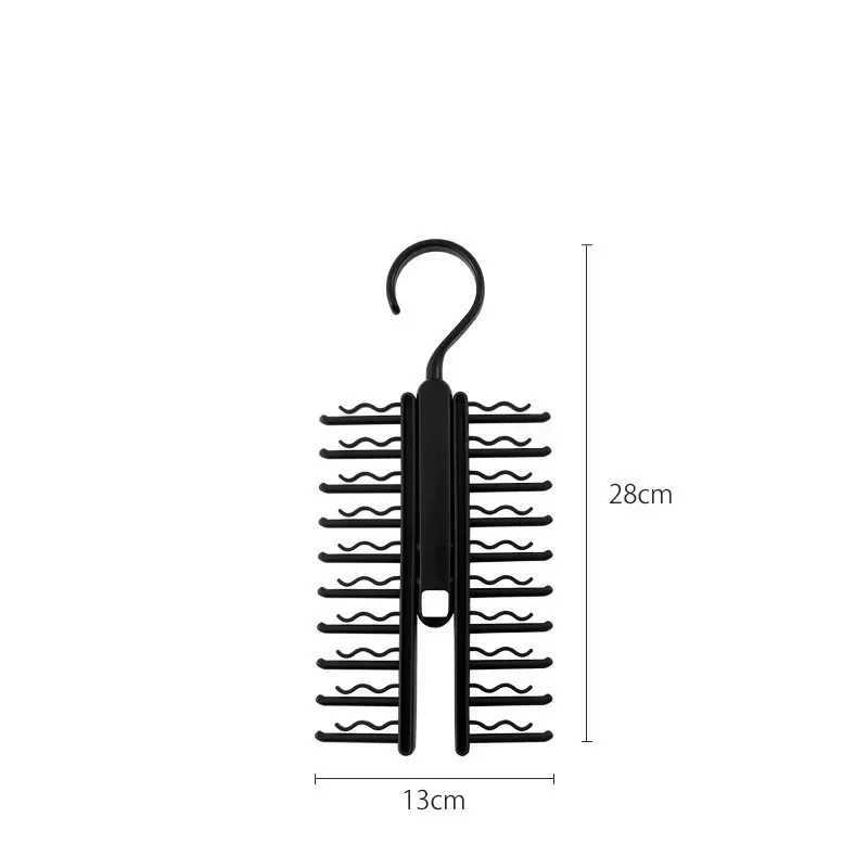 Tie Hanger Rotatable Necktie Storage Rack Wardrobe Organizer 20 Rows Large Capacity Belt Tie Closet Skidproof Tie Clamp C251117