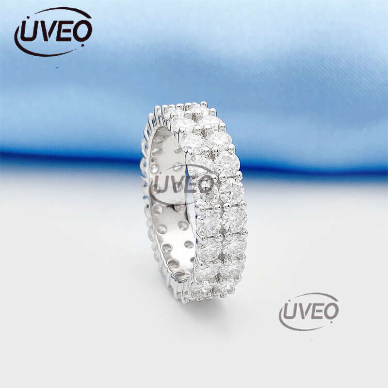 Moissanite Ring VVS Jewelry 925 Iced Out Gold Moissanite Diamond Hip Hop Pass Dias Tester Sterling Silver