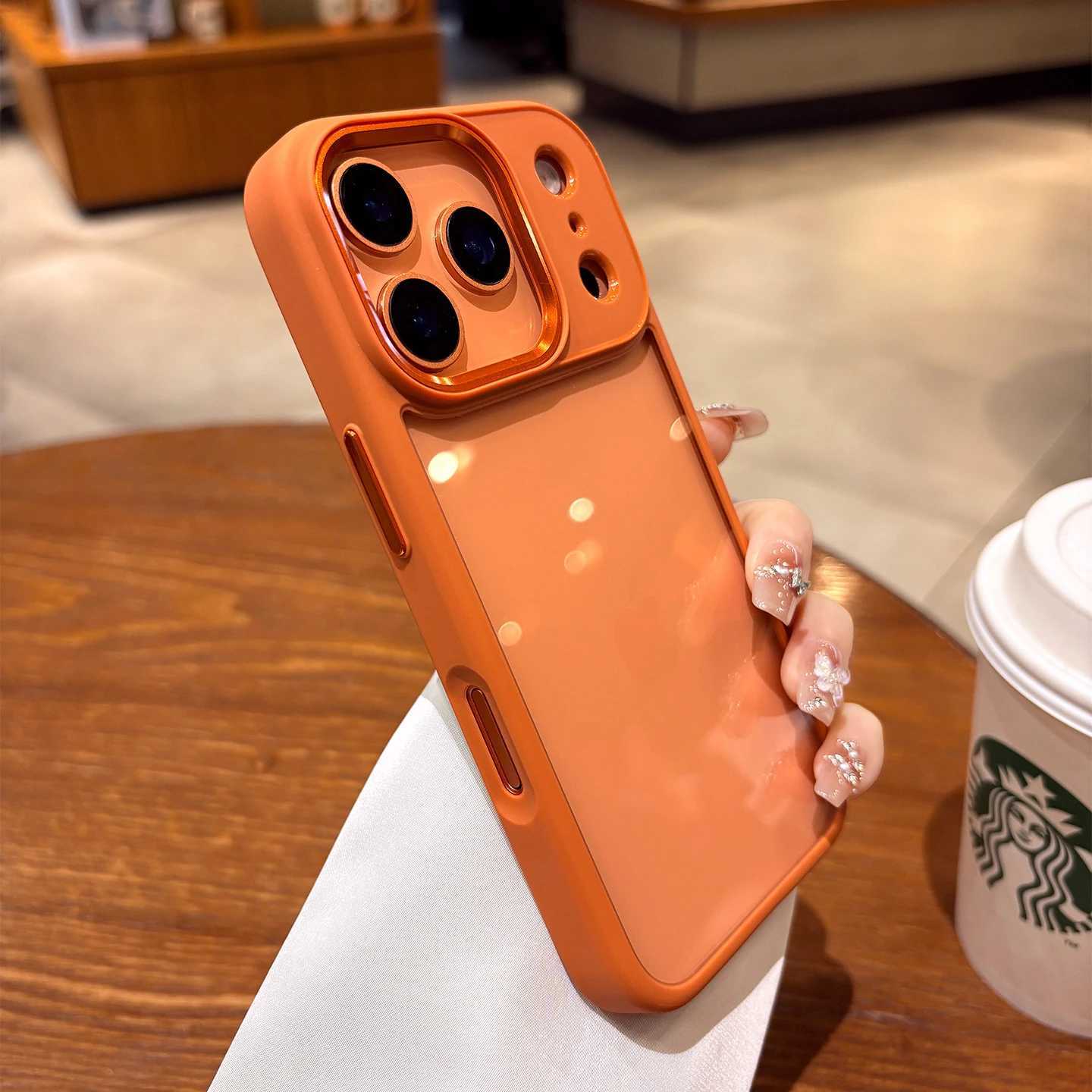 New Luxury Phone Case for iPhone 17 16 15 14 13 Pro Max Plus 17Pro Acrylic PC Hard Shockproof Cover for iPhone 17Air J251202