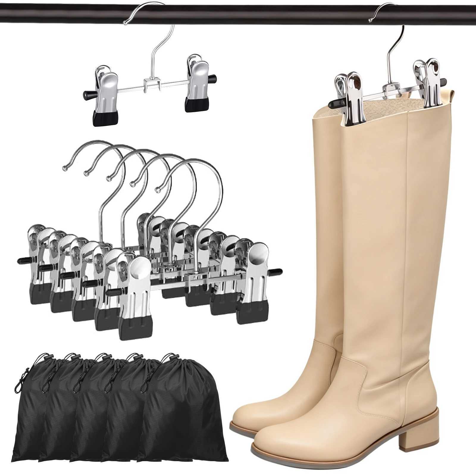 Double Adjustable Clips Boots HangersSpace Saving Boots Socks Bags Hanging Clips Boot Holder Boot OrganizerSet of 10 C251117