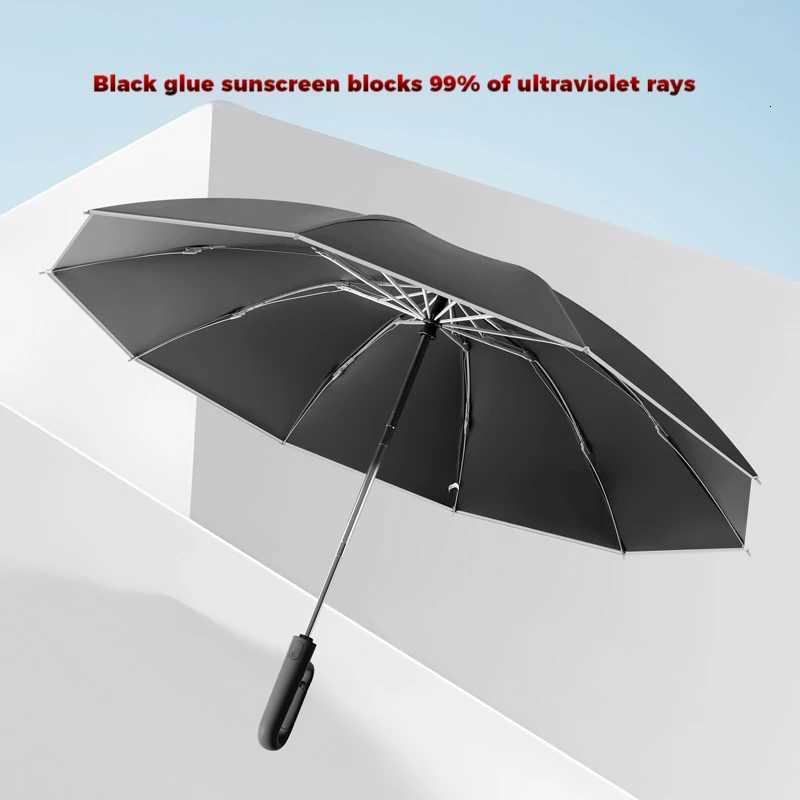 Ring Buckle Design 10 Rib Fully Automatic Umbrella for Men Folding Extra Large Strong WOMENS Sunshade Double Umbrella C251117