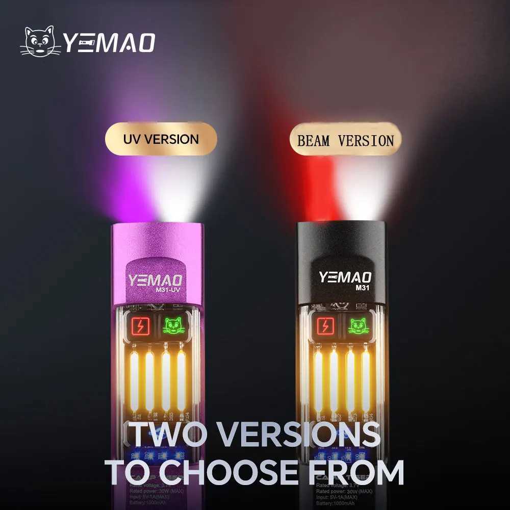 YEMAO EDC Flashlight 680LM 13 Mode flashlights LED Torch bicycle light With Clip Magnetic/Hook USB C Charging Camping Emergency M251117