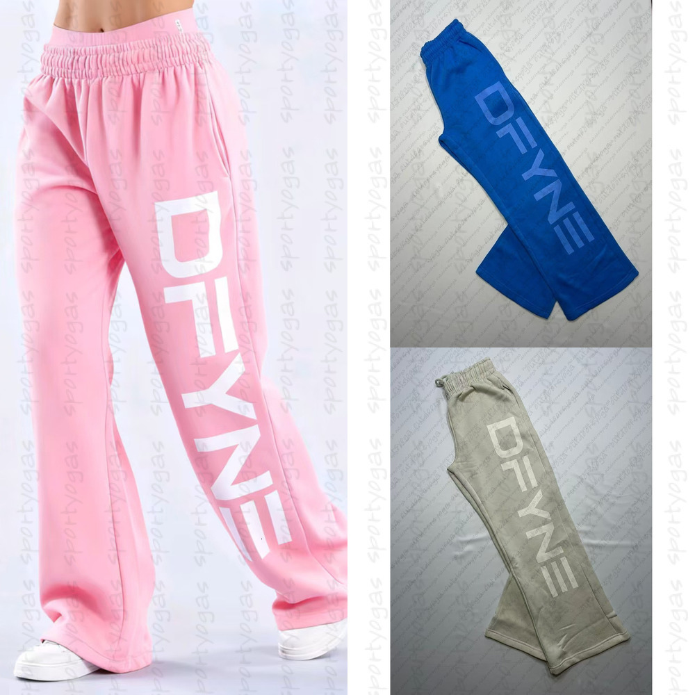 Dyfne Alternative Sweatpants Sports Trousers Fashion Casual Drawstring Waist Embroidered Letters Running Fleece Loose Pocket Fiess 470