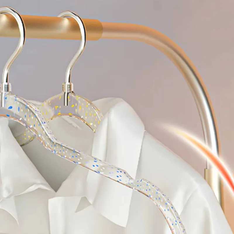 Transparent Coat Rack Light Luxury Non-Slip Space Saving Multipurpose Hanger Gold Dust Acrylic Home Bedroom Organization Storage C251117