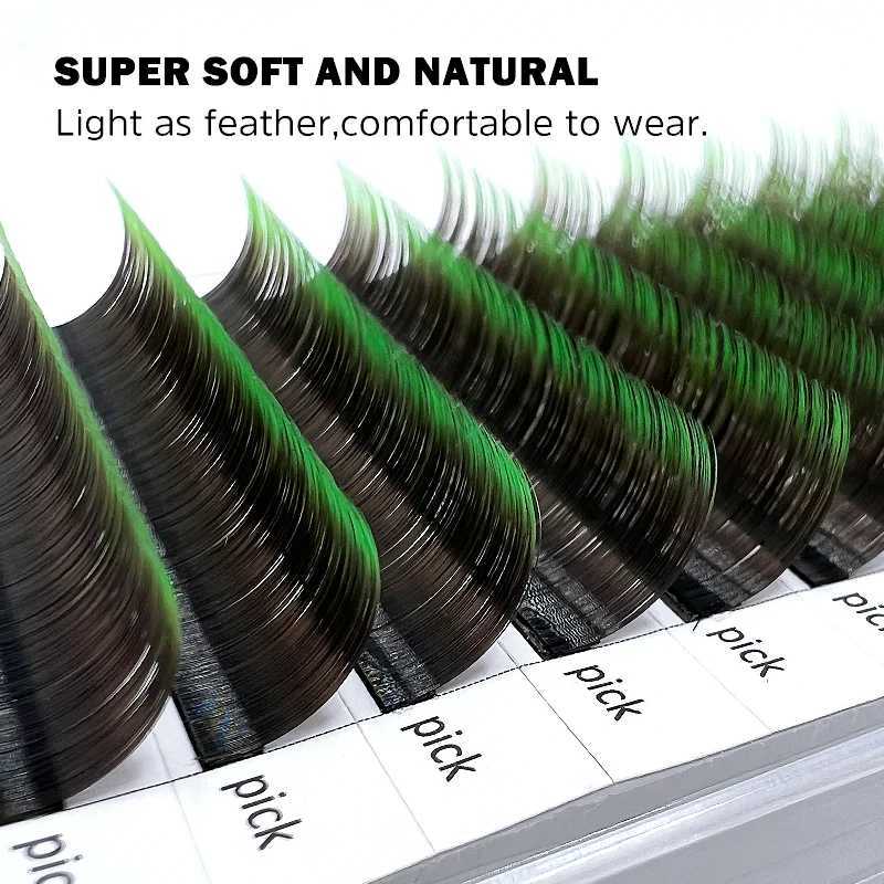 Jomay New Gradient Pink Red Green Blue Purple Color Eyelash Extension Individual Faux Mink Ombre False Colored Lashes MakeupT251117