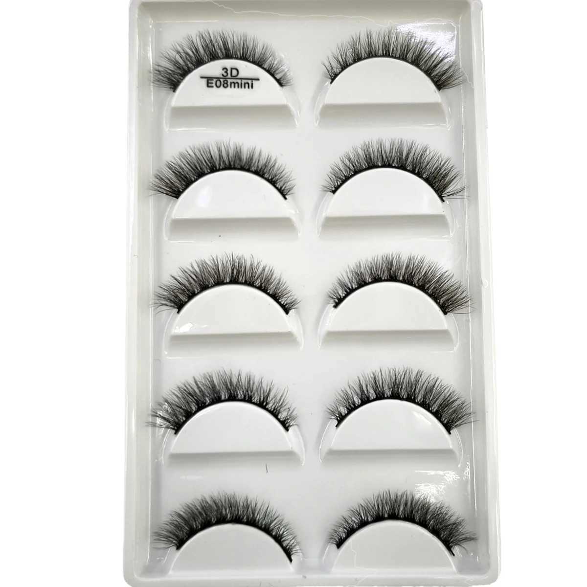 HBZGTLAD 5Pairs 3D Handmade Fake Eyelashes Natural Long Thick Daily Makeup Thick Cross Eyelashes Eye LashesT251117