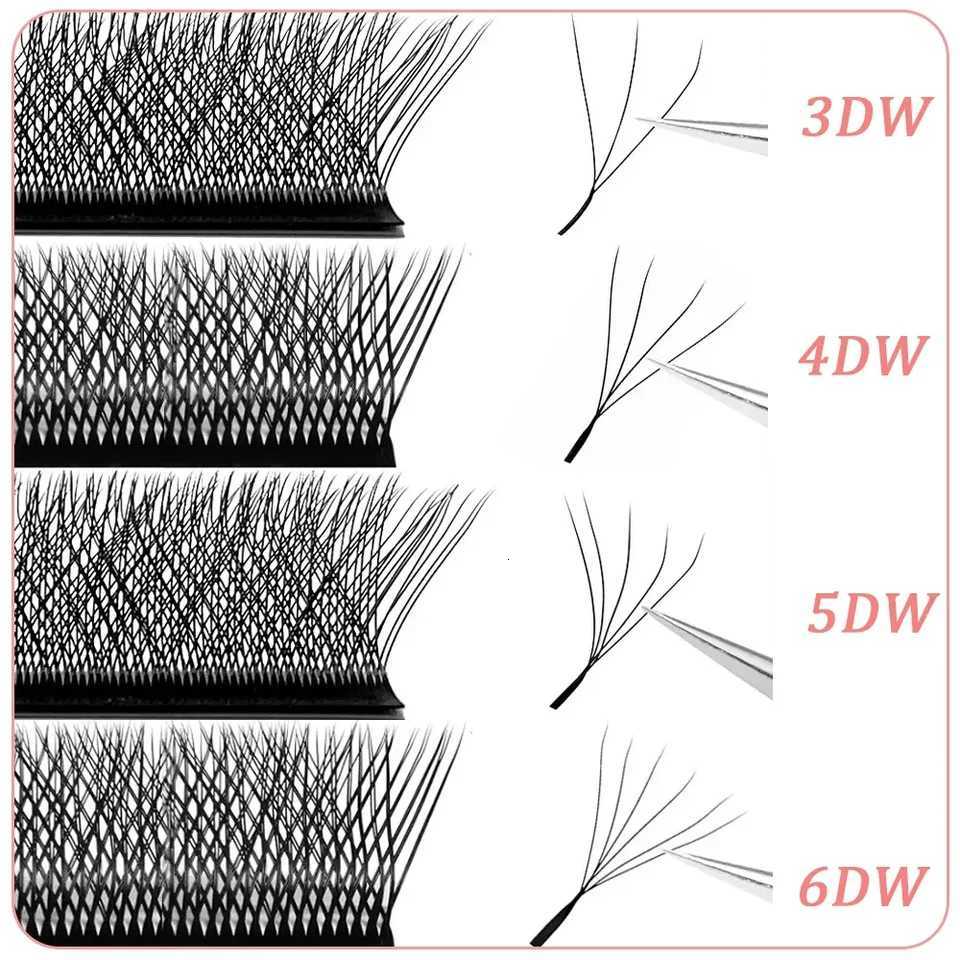 Goddess W3D 4D 5D 6D Eyelash Extension W Style Faux Mink Natural Soft Bloom Lash Automatic Flowering Premade Fans Volume EyelashT251117