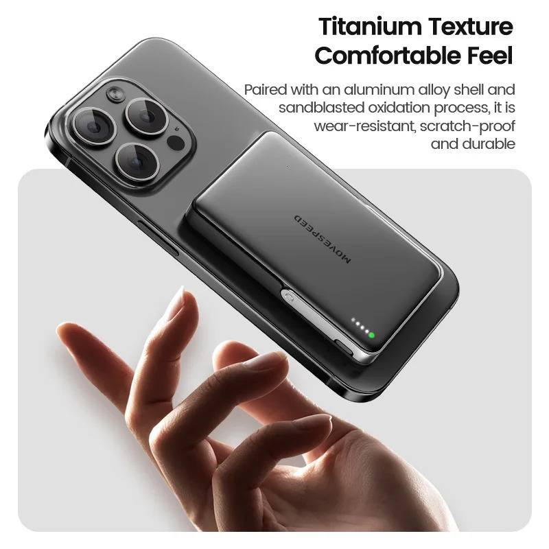 MOVESPEED S10Pro Magnetic Power Bank 10000mAh Wireless Portable External Battery with Stand for MagSafe PowerBank for iPhone 16 251114