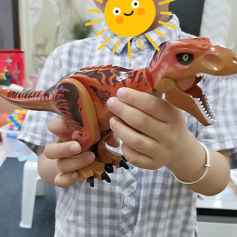 Jurassic Dinosaur World Large Dinosaur Characters Building Blocks Velociraptor T-Rex Triceratops Indominus Rex Childrens ToysY2504176X6K